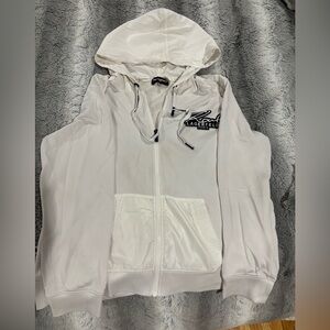 Karl Lagerfeld Cream Hooded Jacket